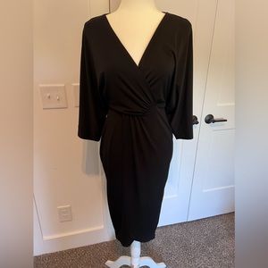 Express Black Stretchy MIDI Dress